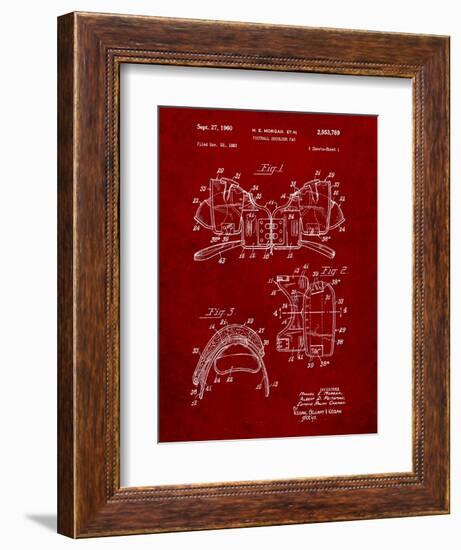 Football Shoulder Pads Patent-Cole Borders-Framed Premium Giclee Print