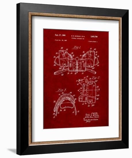 Football Shoulder Pads Patent-Cole Borders-Framed Premium Giclee Print