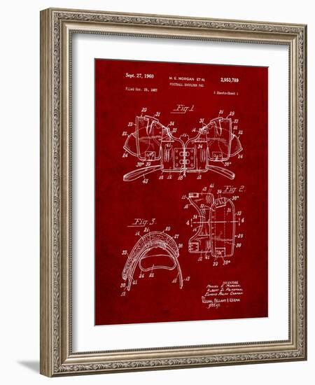 Football Shoulder Pads Patent-Cole Borders-Framed Art Print