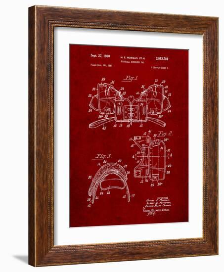 Football Shoulder Pads Patent-Cole Borders-Framed Art Print