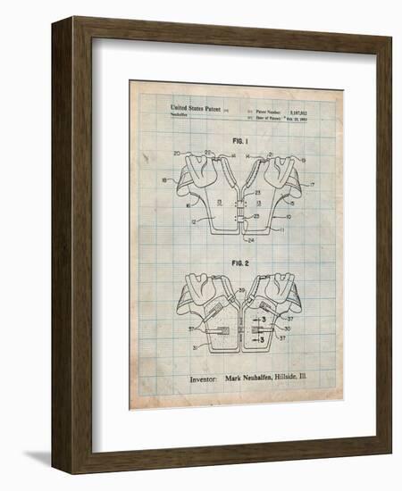 Football Shoulder Pads Patent-Cole Borders-Framed Art Print