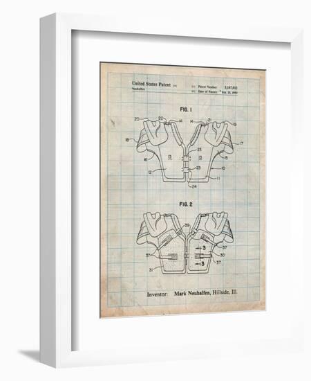 Football Shoulder Pads Patent-Cole Borders-Framed Art Print