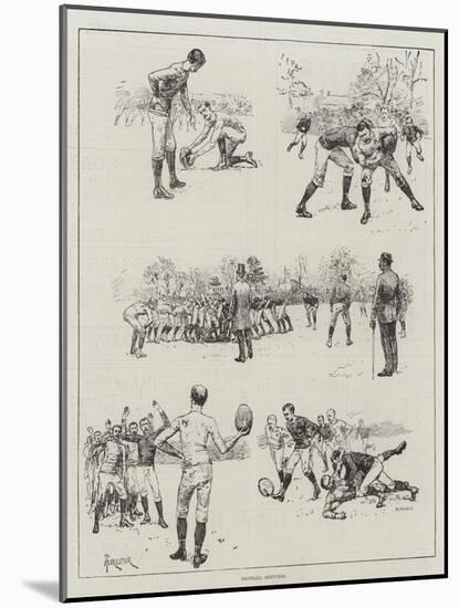 Football Sketches-Amedee Forestier-Mounted Giclee Print