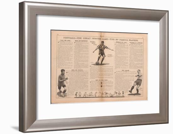 Football - the Great Winter Game - Tips by Famous Players', Article from 'The Scout', 1923-null-Framed Giclee Print