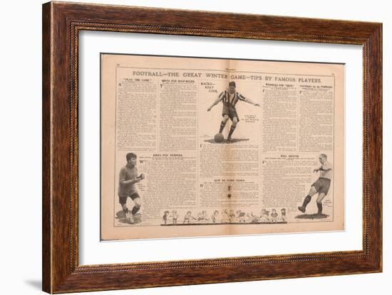 Football - the Great Winter Game - Tips by Famous Players', Article from 'The Scout', 1923-null-Framed Giclee Print