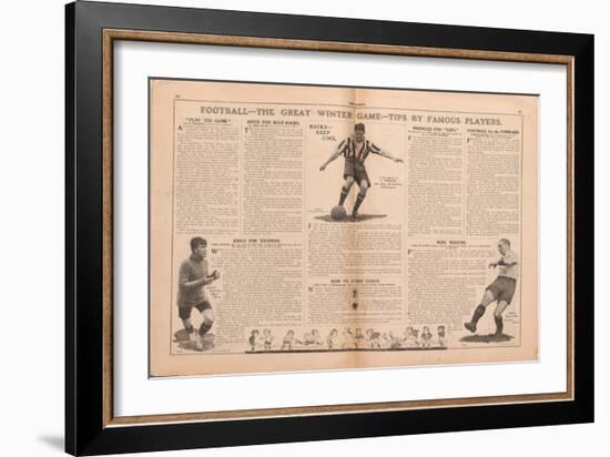 Football - the Great Winter Game - Tips by Famous Players', Article from 'The Scout', 1923-null-Framed Giclee Print