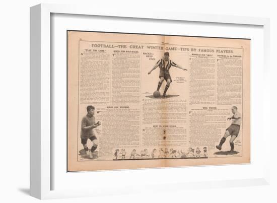 Football - the Great Winter Game - Tips by Famous Players', Article from 'The Scout', 1923-null-Framed Giclee Print