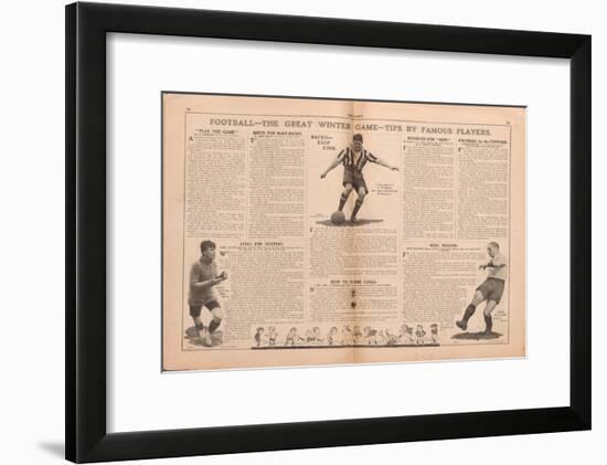Football - the Great Winter Game - Tips by Famous Players', Article from 'The Scout', 1923-null-Framed Giclee Print