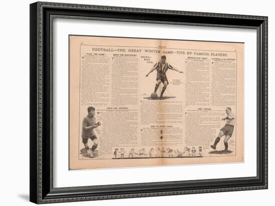 Football - the Great Winter Game - Tips by Famous Players', Article from 'The Scout', 1923--Framed Giclee Print