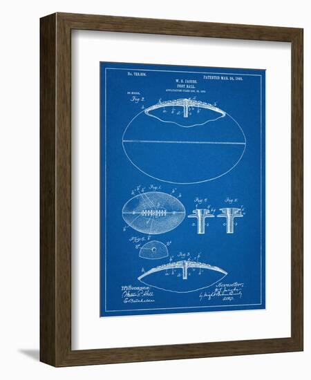 Football With Laces Patent-null-Framed Premium Giclee Print