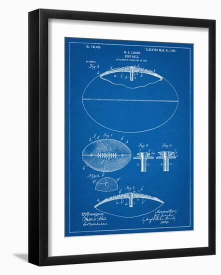 Football With Laces Patent-null-Framed Art Print