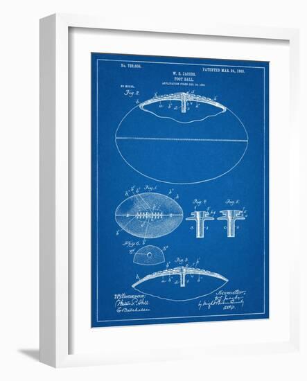 Football With Laces Patent-null-Framed Art Print