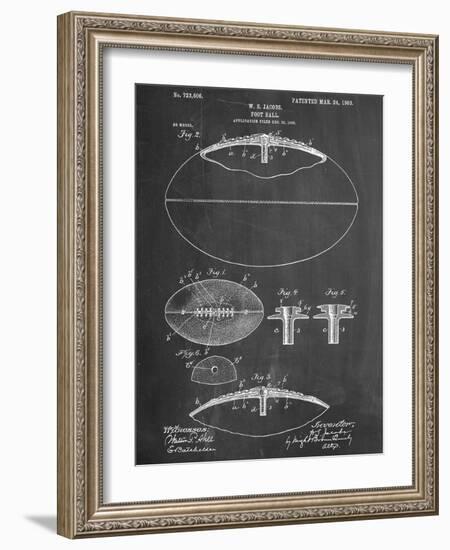 Football With Laces Patent-null-Framed Art Print