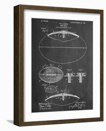 Football With Laces Patent-null-Framed Art Print