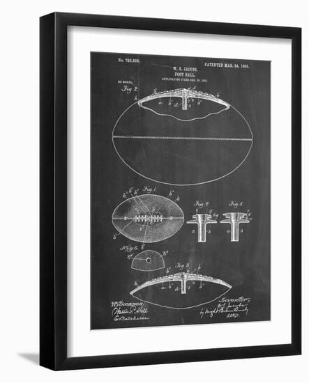 Football With Laces Patent-null-Framed Art Print