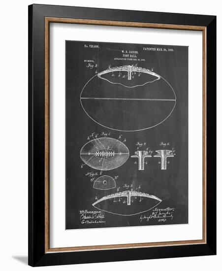 Football With Laces Patent-null-Framed Art Print