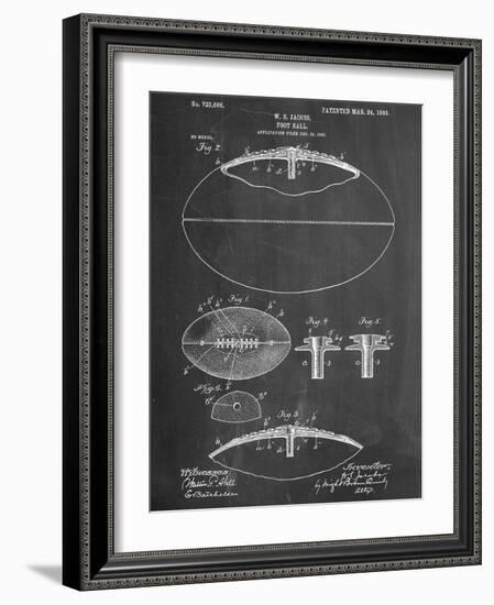 Football With Laces Patent-null-Framed Art Print