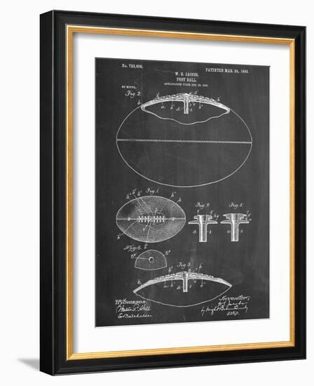 Football With Laces Patent-null-Framed Art Print