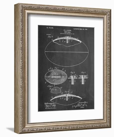 Football With Laces Patent-null-Framed Art Print