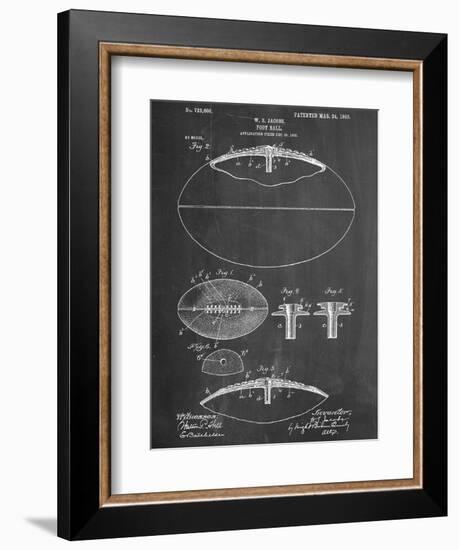 Football With Laces Patent-null-Framed Art Print