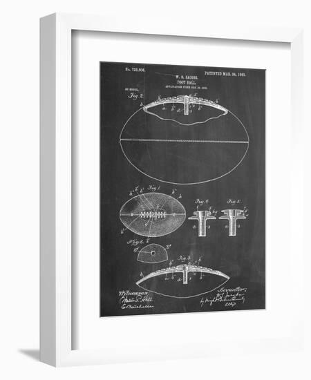 Football With Laces Patent-null-Framed Art Print