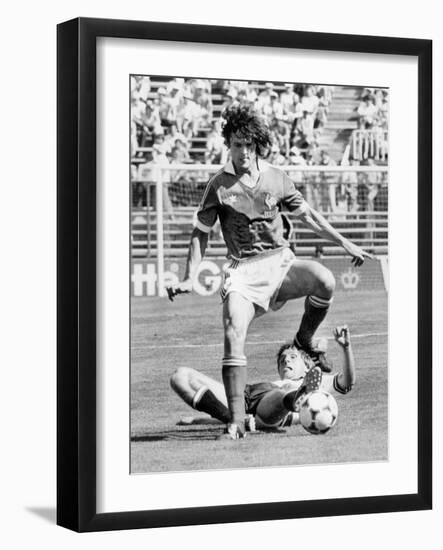 Football World Cup 1982 in Spain : France Team Vs Austria Team, June 28, 1982-null-Framed Photo