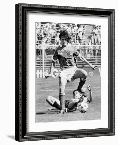 Football World Cup 1982 in Spain : France Team Vs Austria Team, June 28, 1982-null-Framed Photo