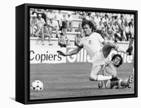 Football World Cup 1982 in Spain: France Team Vs Czechoslovakia Team-null-Framed Stretched Canvas