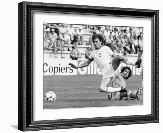 Football World Cup 1982 in Spain: France Team Vs Czechoslovakia Team-null-Framed Photo