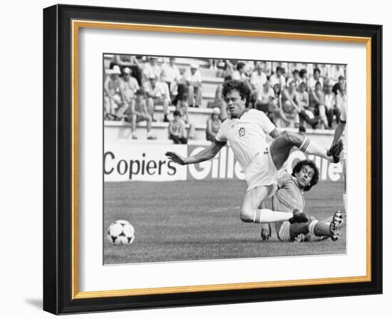 Football World Cup 1982 in Spain: France Team Vs Czechoslovakia Team-null-Framed Photo