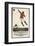 Footballer Leaps for the Ball on a Poster for a Norwegian Sports Calendar-null-Framed Photographic Print