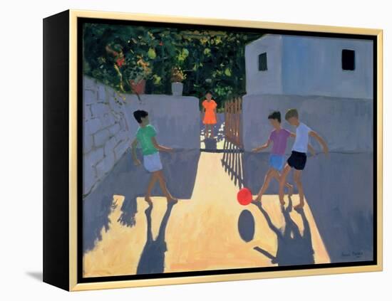 Footballers, Kos, 1993-Andrew Macara-Framed Premier Image Canvas