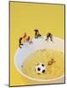 Footballers Looking for Ball in Noodle Soup Pond-Martina Schindler-Mounted Photographic Print