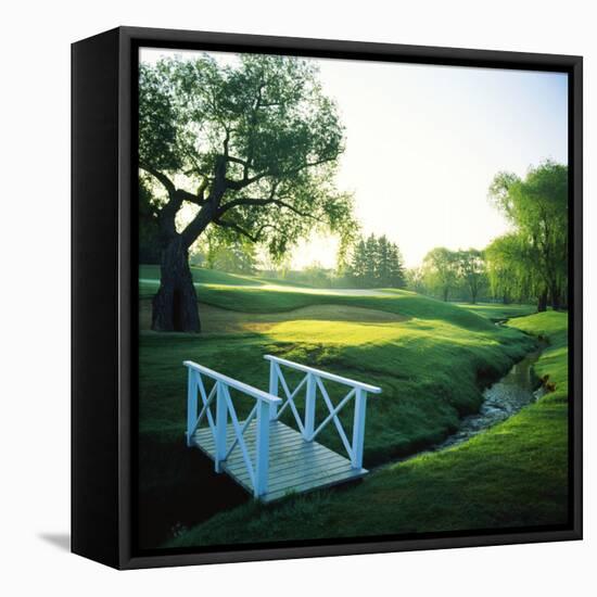 Footbridge in a Golf Course, Inverness Golf Course, Palatine, Cook County, Illinois, USA-null-Framed Premier Image Canvas