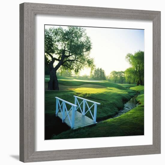 Footbridge in a Golf Course, Inverness Golf Course, Palatine, Cook County, Illinois, USA-null-Framed Photographic Print