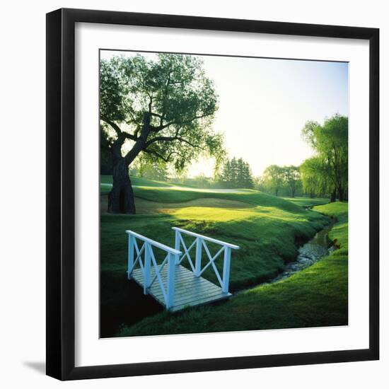 Footbridge in a Golf Course, Inverness Golf Course, Palatine, Cook County, Illinois, USA-null-Framed Photographic Print