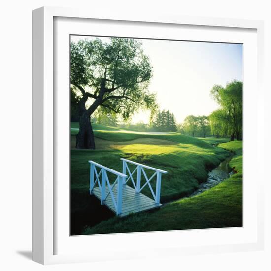 Footbridge in a Golf Course, Inverness Golf Course, Palatine, Cook County, Illinois, USA-null-Framed Photographic Print