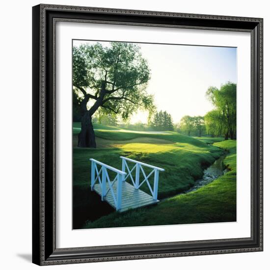 Footbridge in a Golf Course, Inverness Golf Course, Palatine, Cook County, Illinois, USA-null-Framed Photographic Print