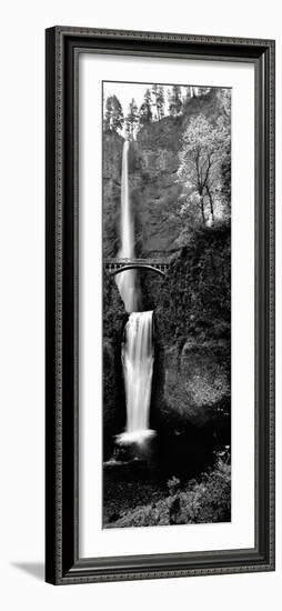 Footbridge in Front of a Waterfall, Multnomah Falls, Columbia River Gorge, Multnomah County-null-Framed Photographic Print