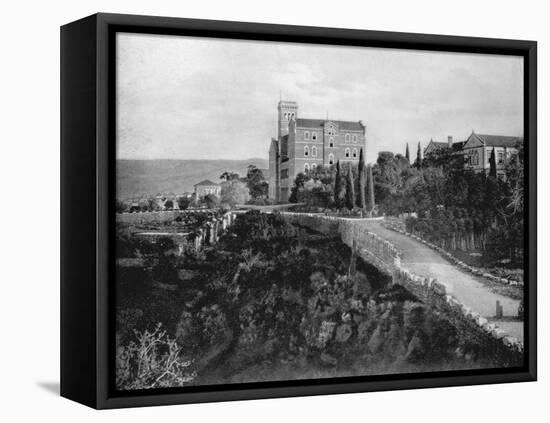 Footbridge Leading to American University of Beirut-null-Framed Premier Image Canvas