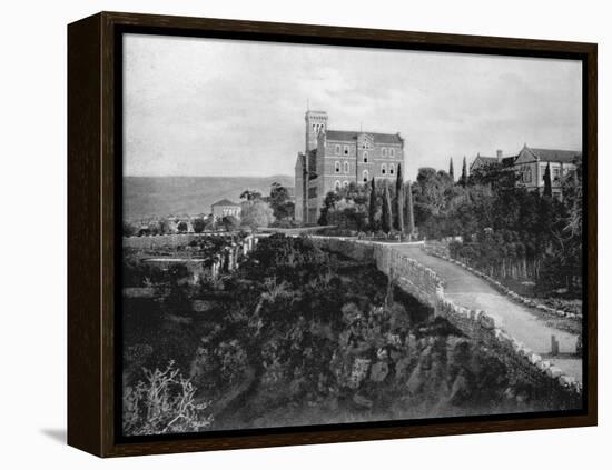 Footbridge Leading to American University of Beirut-null-Framed Premier Image Canvas