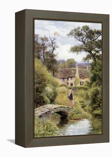 Footbridge, Near Porlock, Somerset-Alfred Robert Quinton-Framed Premier Image Canvas