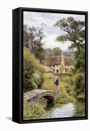 Footbridge, Near Porlock, Somerset-Alfred Robert Quinton-Framed Premier Image Canvas