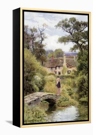 Footbridge, Near Porlock, Somerset-Alfred Robert Quinton-Framed Premier Image Canvas