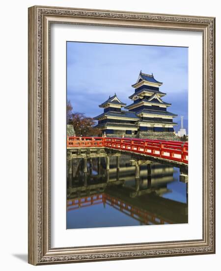 Footbridge spanning moat at Matsumoto Castle-Rudy Sulgan-Framed Photographic Print