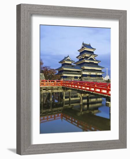 Footbridge spanning moat at Matsumoto Castle-Rudy Sulgan-Framed Photographic Print