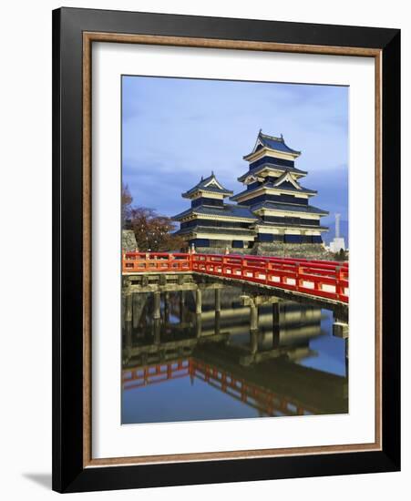 Footbridge spanning moat at Matsumoto Castle-Rudy Sulgan-Framed Photographic Print