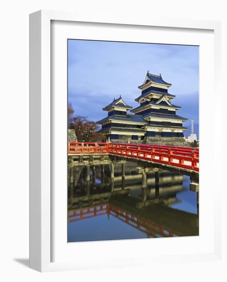 Footbridge spanning moat at Matsumoto Castle-Rudy Sulgan-Framed Photographic Print