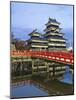 Footbridge spanning moat at Matsumoto Castle-Rudy Sulgan-Mounted Photographic Print