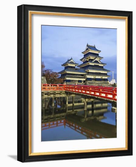 Footbridge spanning moat at Matsumoto Castle-Rudy Sulgan-Framed Photographic Print